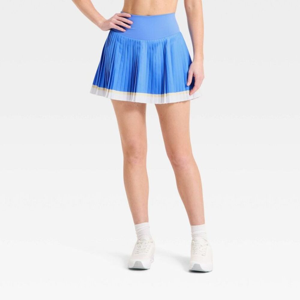 Women's Woven High-Rise Pleated Skort - All In Motion Blue M